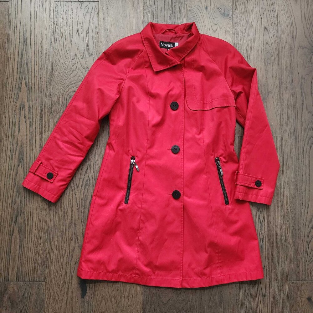 Vintage Fitted Novelti Red Pea Coat 🍒